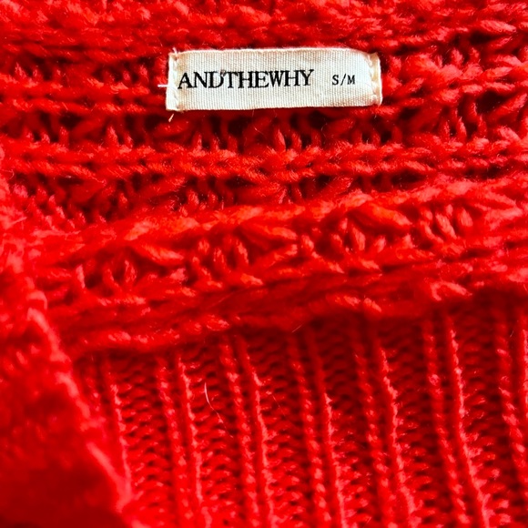 NWOT VIBRANT ORANGE BOUTIQUE FRINGE SWEATER! Perfect for Fall! 🍁 - Picture 3 of 3